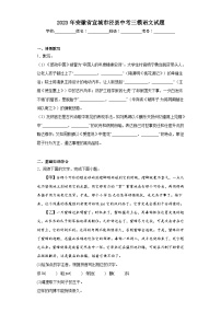 2023年安徽省宣城市涇縣中考三模語文試題（含解析）