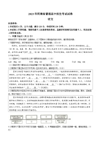 2023年河南省中考语文中考真题