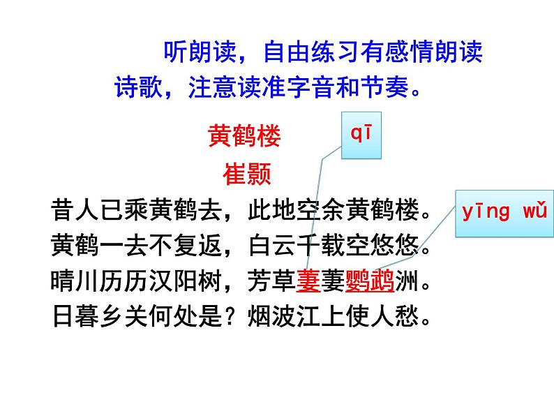 八上唐诗五首黄鹤楼同步课件第6页