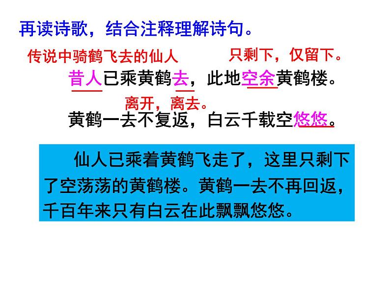 八上唐诗五首黄鹤楼同步课件第8页