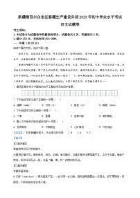 2023年新疆维吾尔自治区、新疆生产建设兵团中考语文真题（解析版）