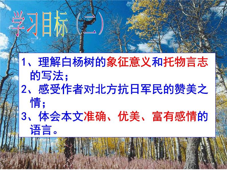 八上白杨礼赞同步课件03