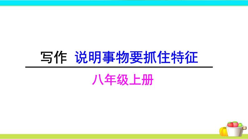 写作-说明事物要抓住特征同步课件01