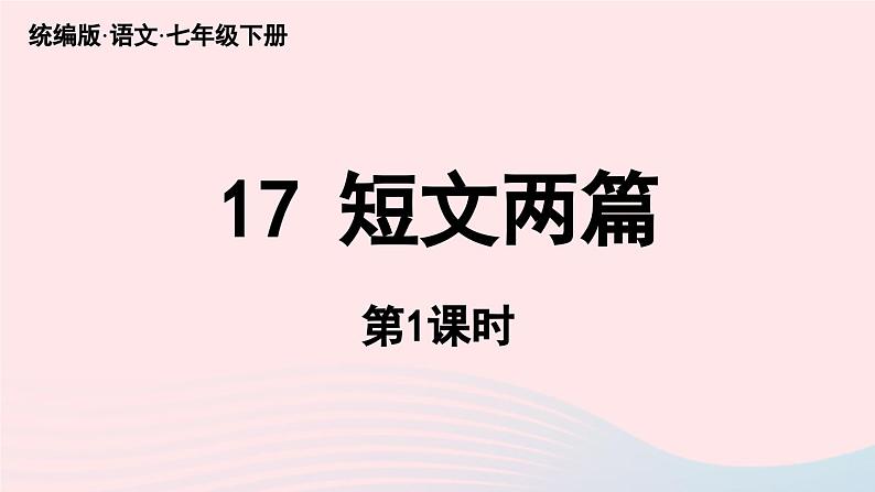 2023七年级语文下册第4单元17短文两篇第1课时课件(部编版)05