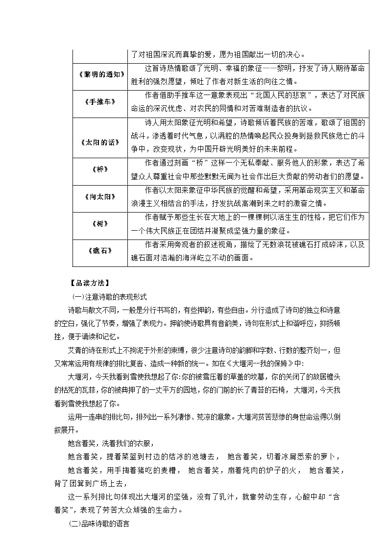 【暑假提升】初二语文暑假预习-第7讲 《艾青诗选选》《水浒传》 专项讲学案03