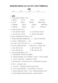湖南省邵阳市邵阳县2022-2023学年八年级下学期期末语文试题（含答案）