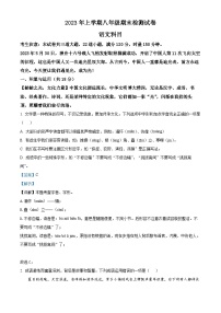 精品解析：湖南省长沙市雅礼集团2022-2023学年八年级下学期期末语文试题（解析版）