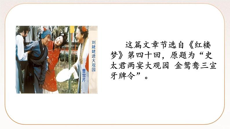 人教部编版语文九上 25刘姥姥进大观园(课件)第6页