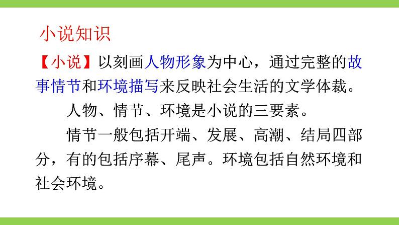【核心素养】部编版初中语文九上第四单元综合性学习《走进小说天地》课件+教案04