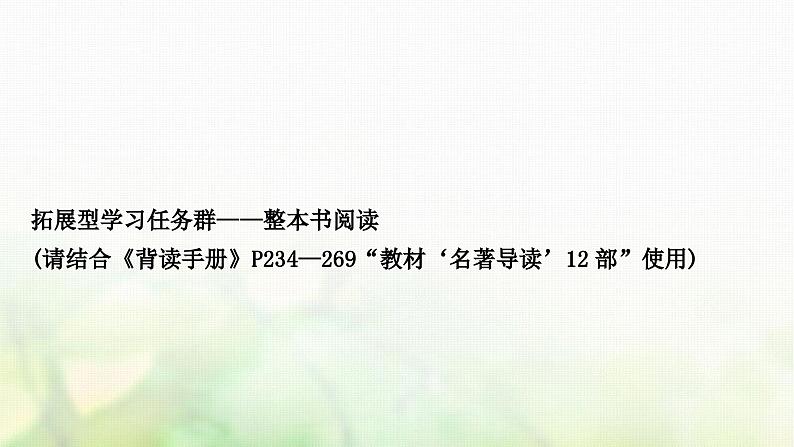 中考语文复习现代文阅读1专题十二名著阅读教学课件03