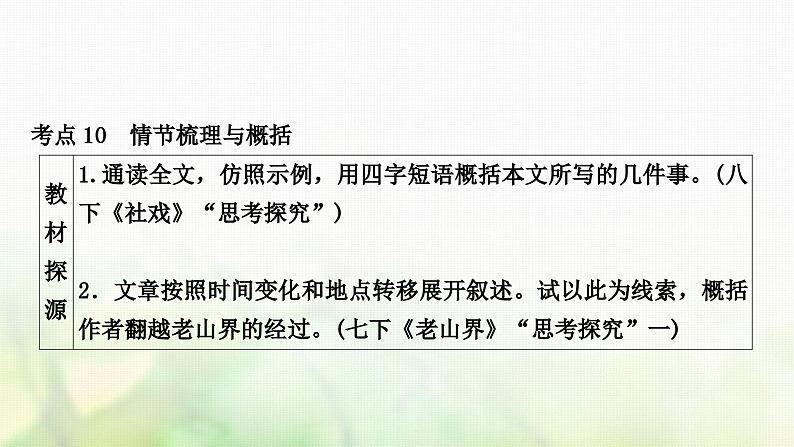 中考语文复习现代文阅读2专题十三课时二小说阅读教学课件02