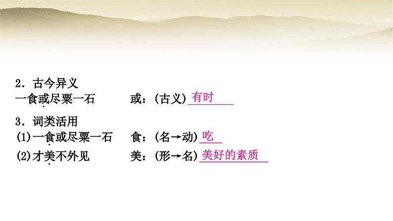 中考语文复习文言文基础储备练18马说教学课件第3页