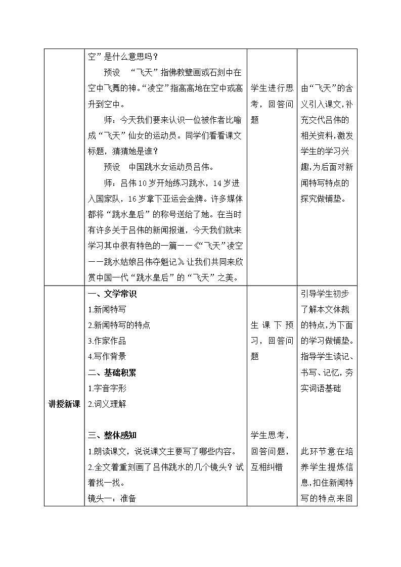 【核心素养目标】人教部编版初中语文八年级上册 《“飞天”凌空——跳水姑娘吕伟夺魁记》课件+教案+同步分层练习(含答案)02
