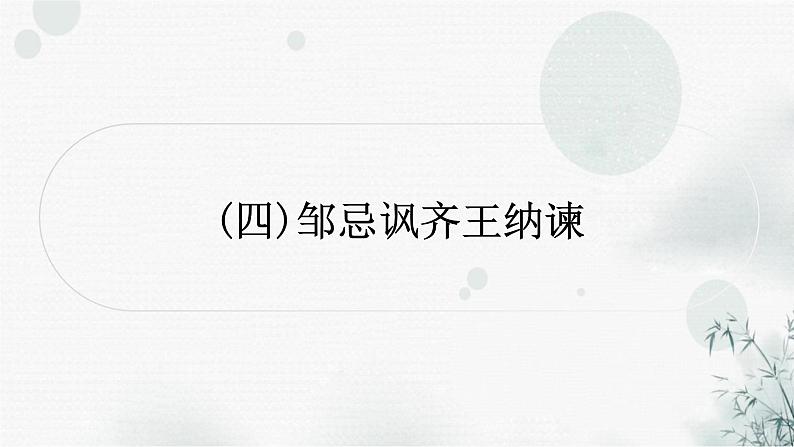 中考语文复习课标文言文阅读(四)邹忌讽齐王纳谏作业课件第1页