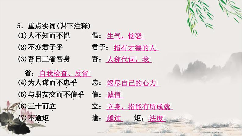 中考语文复习文言文基础《论语》十二章教学课件第8页