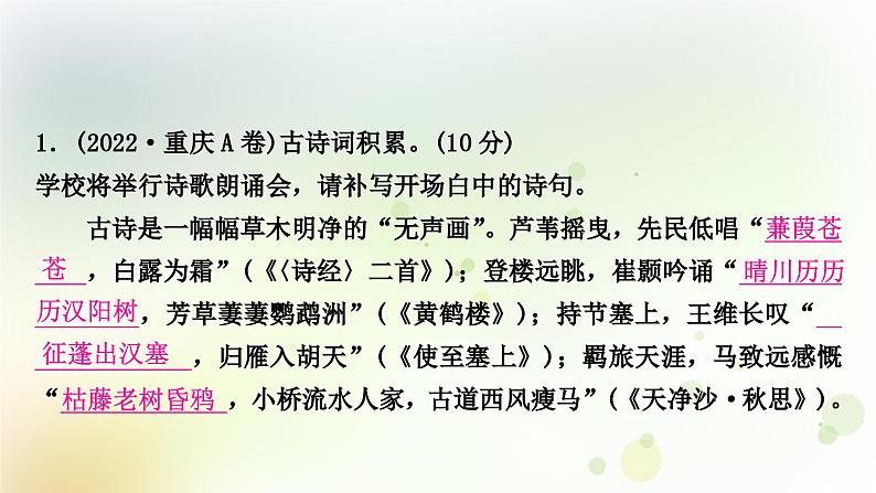 中考语文复习专题十古诗文积累教学课件第4页