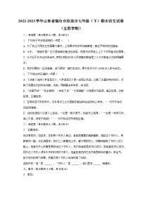 2022-2023學(xué)年山東省煙臺(tái)市招遠(yuǎn)市七年級(jí)(下)期末語(yǔ)文試卷(五四學(xué)制)(含解析)