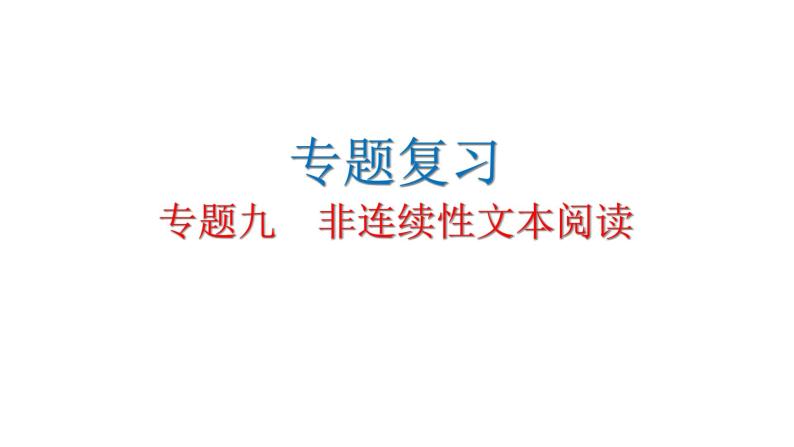 人教版初中语文八年级下册专题九非连续性文本阅读(2)课件01