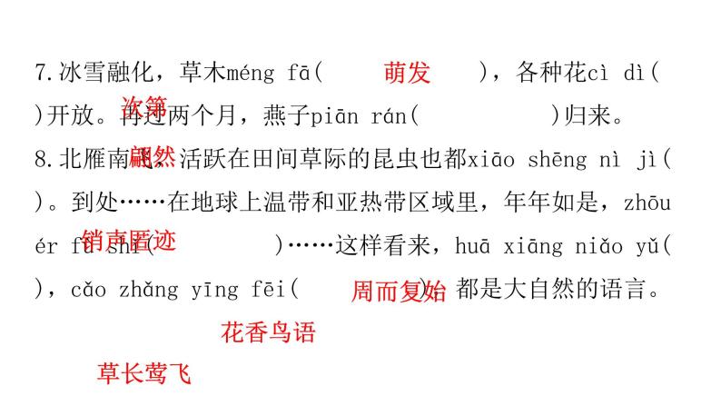 人教版初中语文八年级下册专题二字词积累课件05