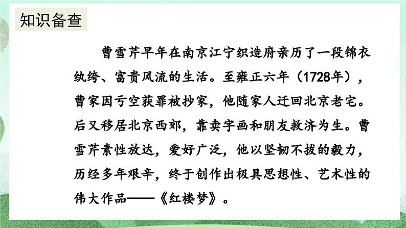 部编版九上语文 25 刘姥姥进大观园(2课时) 课件+教案+练习06