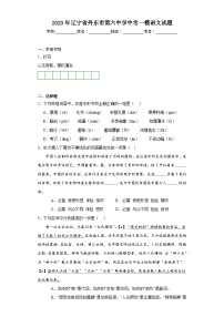 2023年辽宁省丹东市第六中学中考一模语文试题（含解析）