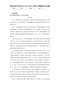 湖北省部分学校2022-2023学年八年级下学期期末语文试题(含答案)