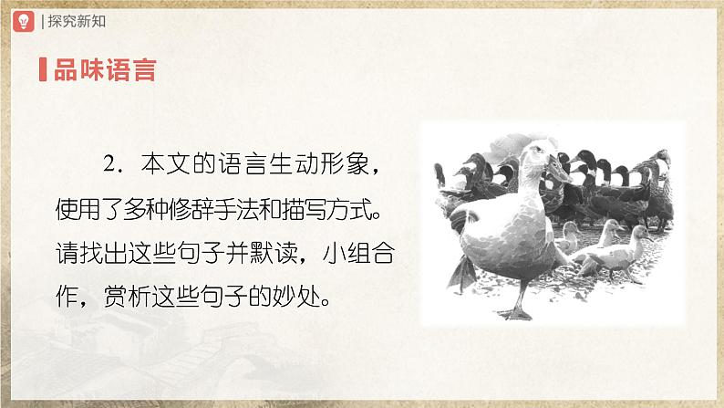 【部编版】七上语文  17《动物笑谈》(第2课时)(课件+教案+学案)07