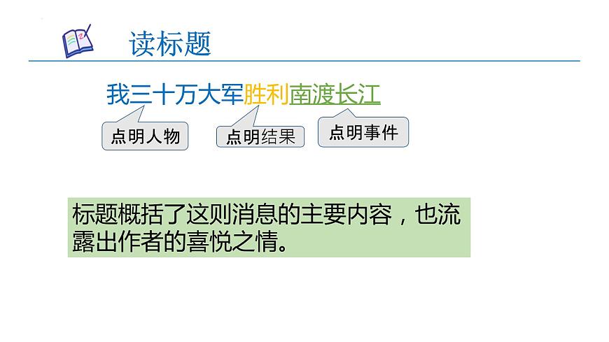 01 消息二則（《我三十萬大軍勝利南渡長(zhǎng)江》《人民解放軍百萬大軍橫渡長(zhǎng)江》）-課件第5頁(yè)