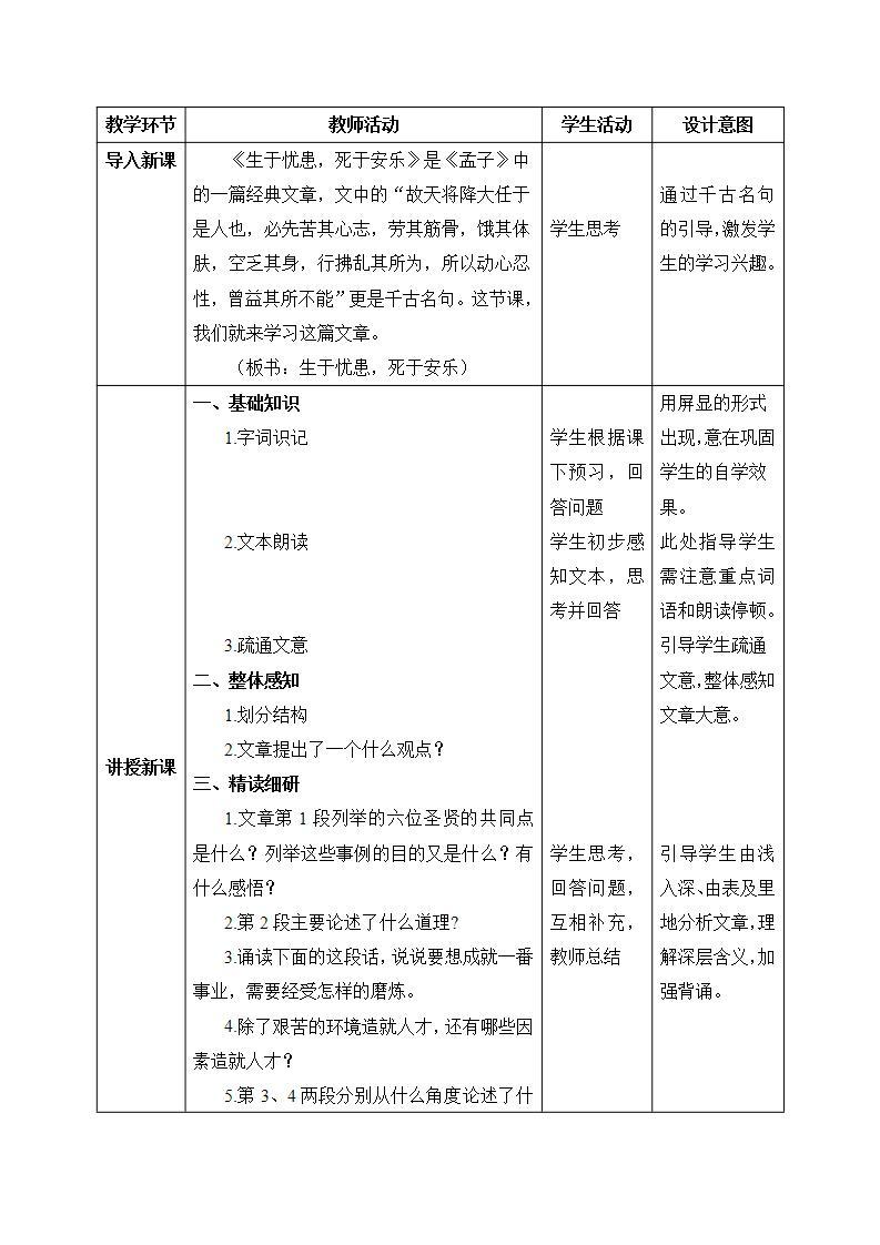 【核心素养目标】人教部编版初中语文八年级上册 《孟子三章 生于忧患，死于安乐》课件+教案+同步分层练习（含答案）02