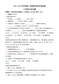 广东省揭阳市揭西县2022-2023学年八年级下学期期中语文试题（解析版）