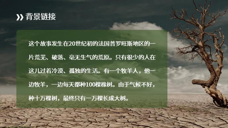 初中语文部编版七年级上册-植树的牧羊人 课件+教案05