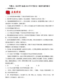 中考语文一轮复习通关练习专题03：标点符号（含解析）