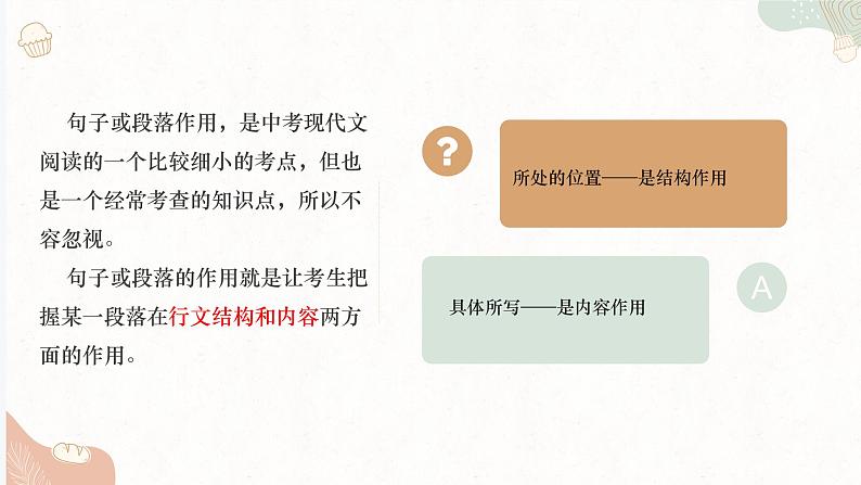 现代文专题之句子或段落作用 课件-中考语文一轮复习第3页
