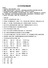 2022-2023学年安徽省合肥市45中学中考语文模拟试题含解析