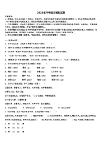 2022-2023學(xué)年廣東省東莞市四海教育集團(tuán)六校聯(lián)考中考語文模試卷含解析