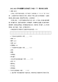 2022-2023学年新疆阿克苏地区八年级下学期期末语文试卷（含解析）
