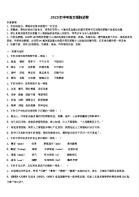 2022-2023学年湖北省大冶市金湖街办重点达标名校中考语文全真模拟试卷含解析