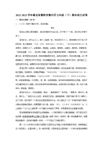 湖北省襄阳市襄州区2022-2023学年七年级下学期期末考试语文试卷