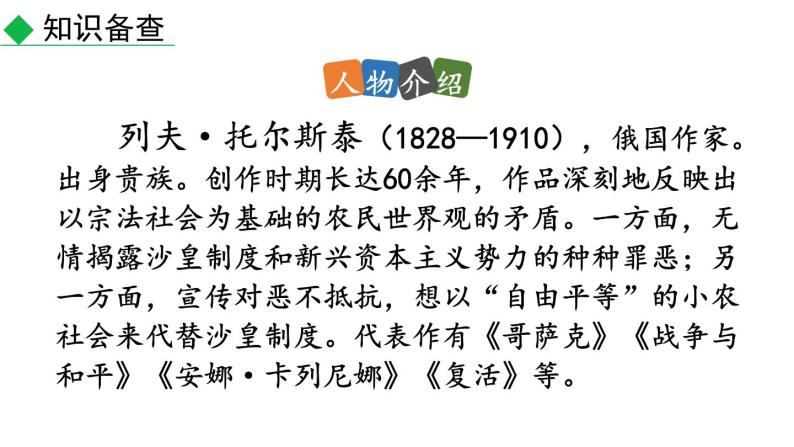 初中语文八年级上册8 列夫托尔斯泰教学课件（2023秋）07