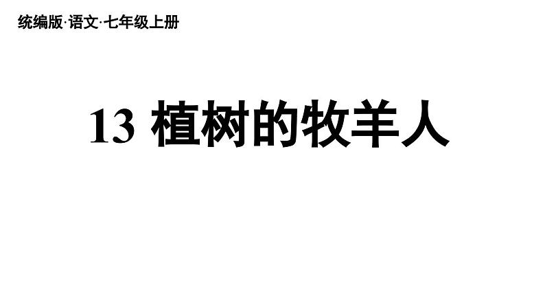 部编版七年级语文上册13《植树的牧羊人》(精品课件)第2页