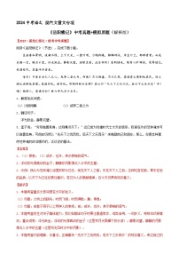 《岳阳楼记》中考真题+模拟原题（解释版）2024中考语文课内文言文专项