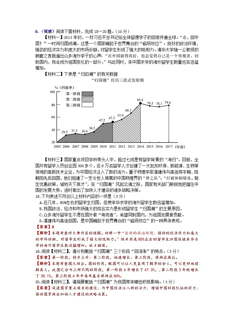 中考语文二轮专题复习习题精编:现代文阅读 专题十七 非连续性文本阅读1第1页
