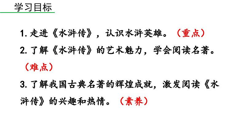 部编版九年级语文上册 名著导读《水浒传》古典小说的阅读课件PPT第2页