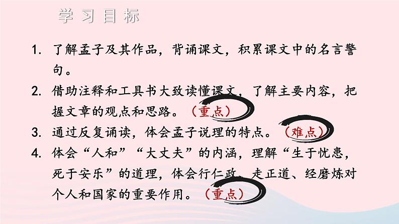 2023八年级语文上册第六单元23孟子三章考点精讲课件(部编版)03
