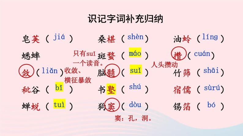 2023七年级语文上册第三单元9从百草园到三味书屋考点精讲课件新人教版07