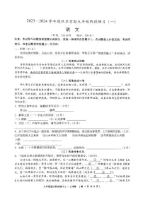 广西南宁市第三中学2023—2024学年九年级上学期10月月考语文试卷