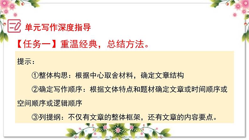 第四单元写作 思路要清晰 七年级语文上册写作指导 2023-2024学年统编版课件PPT08