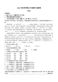 云南省昭通市巧家县2022-2023学年九年级上学期期中语文试题