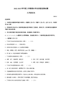 山东省临沂市郯城县2022-2023学年九年级上学期期末语文试题