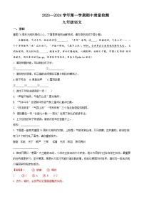 5、九年级上学期期中语文质量检测（答案与解析版）2023-2024学年第一学期 统编版